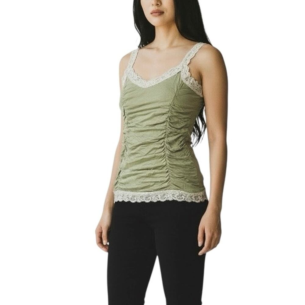 Y2K Charlotte Russe Ruched Lace Cami NWT - M
